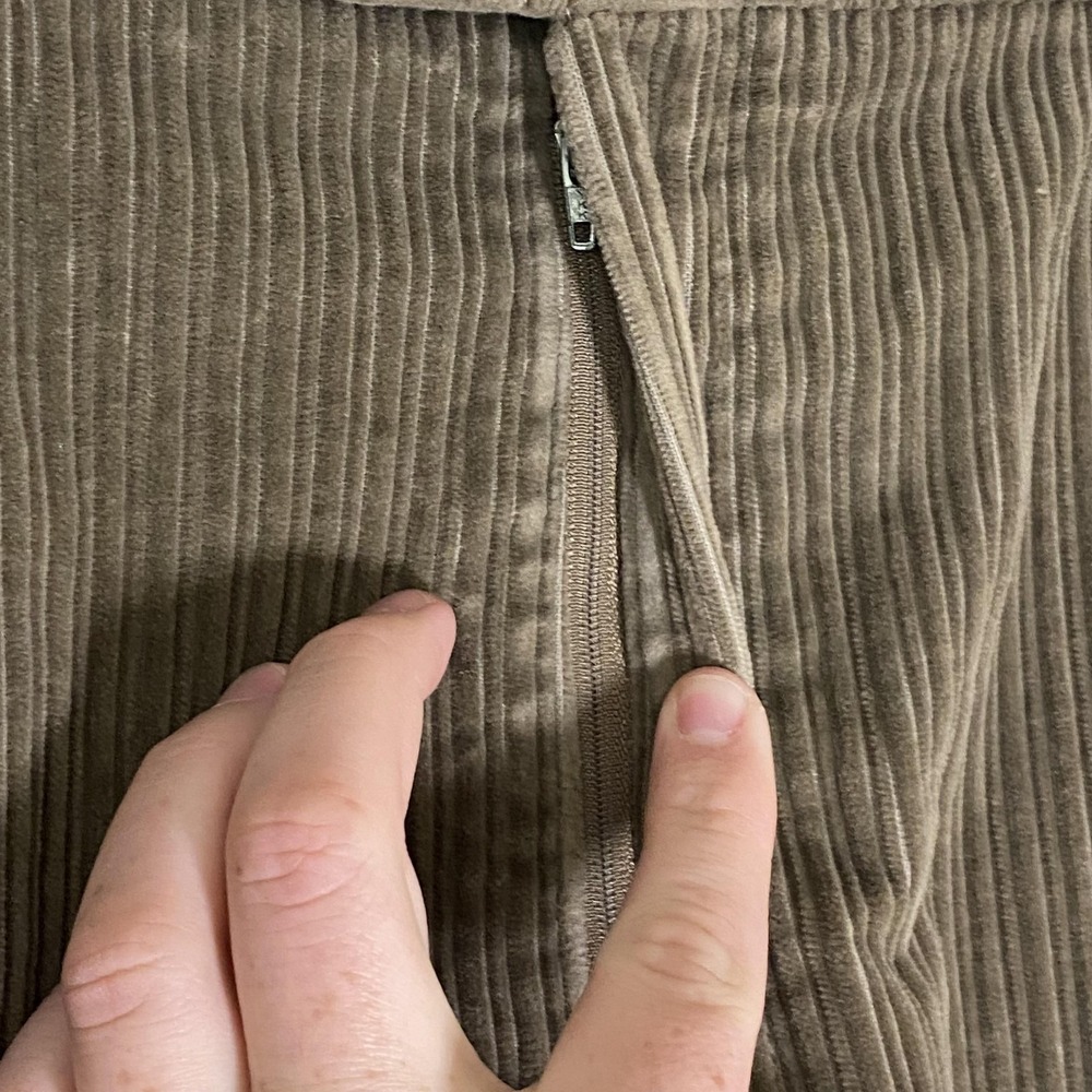 Saks Fifth Avenue Pants Mens 39x30 Brown Corduroy Pleated Cuffed Dress Pants - Picture 5 of 16